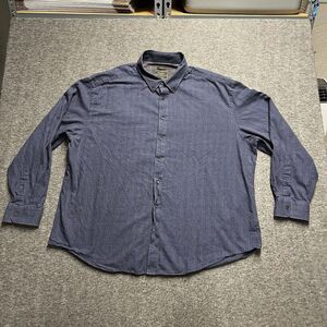 Jos A Bank Reserve Flannel Shirt Mens Size XXL 2XL Navy Blue Plaid Tailored Fit